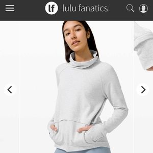 Lululemon Find Your Unwind Pullover - NWT-Sz 8-Heathered Core Ultra Light Grey